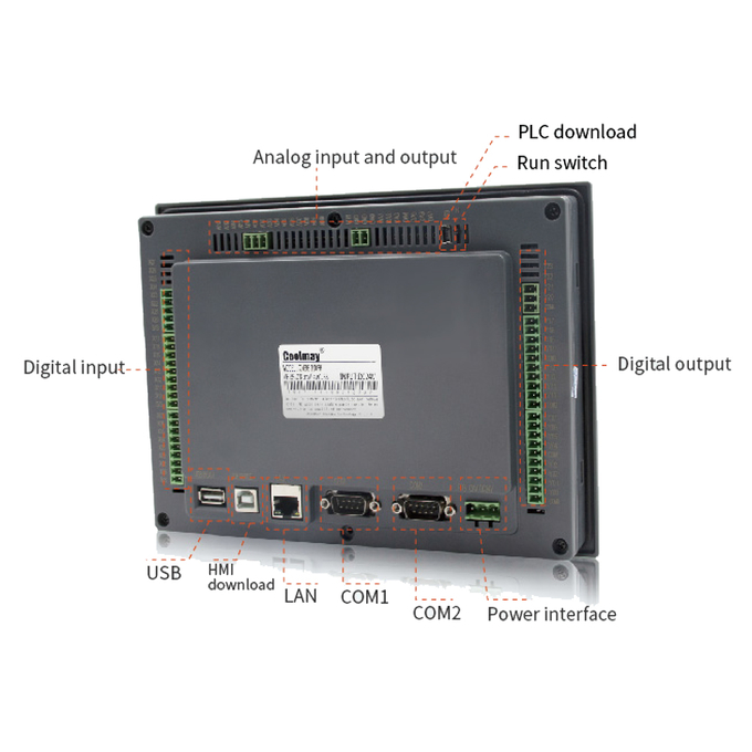 PLC 30DI 30DO QM3G-70 KFH 0 del panel táctil del ODM Modbus RTU TCP