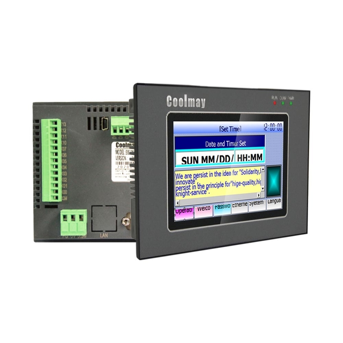 Regulador integrado 12DO del PLC de la salida analógica HMI exhibición 0 de TFT de 5 pulgadas