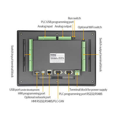 Coolmay 10 Inch QM3G-100FH HMI PLC All In One Temperature And Humidity Controller
