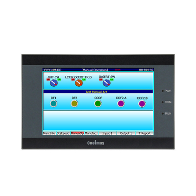 Salida analógica controlador PLC HMI integrado de 5 pulgadas controlador automático de botón de alimentación